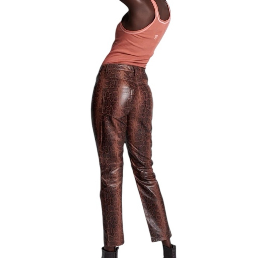 One Teaspoon Python Snakeskin Leather Pant - Picture 4 of 14